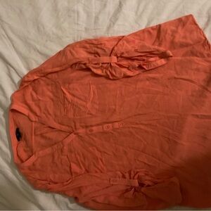 woman orange blouse size large ,worn once
